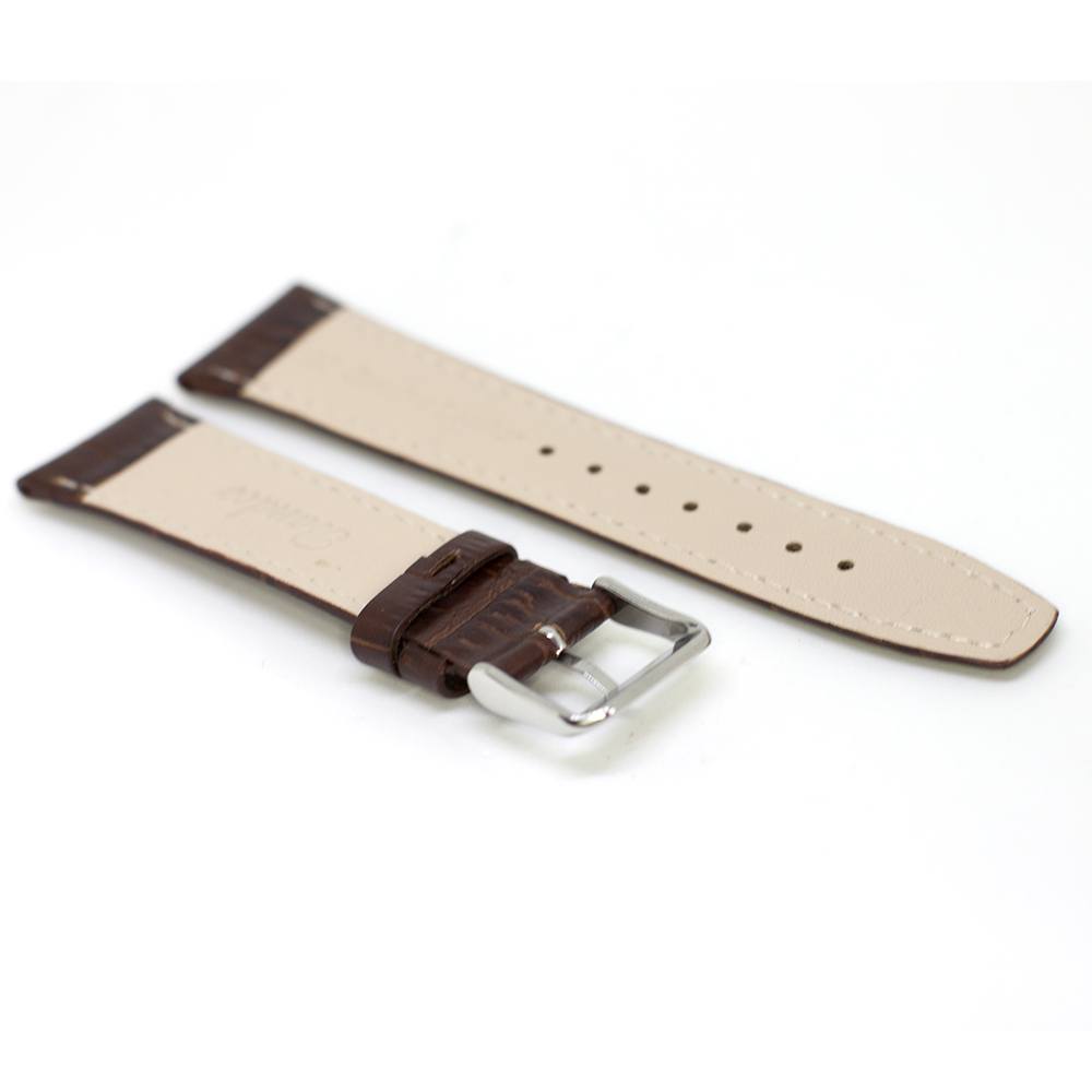 Коричневый часовой ремень из кожи